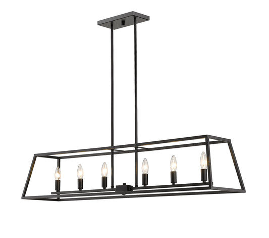 B9840 Series  6 Light Linear Chandelier